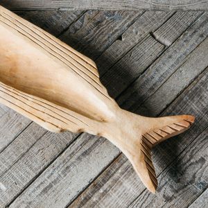Large Wooden Fish Tray