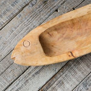 Large Wooden Fish Tray
