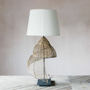 Swirl Rattan Table Lamp