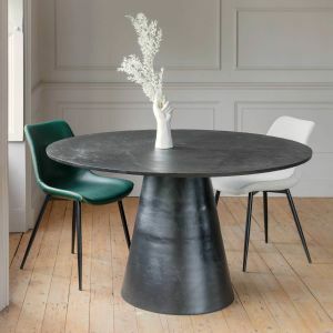 Milan Round Black Dining Table