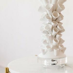 Ceramic Cone Lamp with Shade