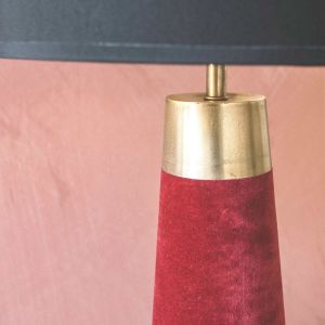 Montana Red Velvet Table Lamp