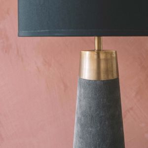 Montana Dark Grey Velvet Table Lamp