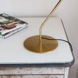 Luca Brass Lamp with Black Shade