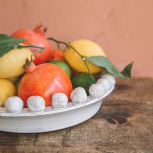 White Bobble Fruit Bowl
