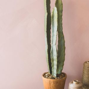 Faux Totem Cactus in Terracotta Pot