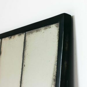 Black Antiqued Window Mirror