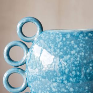 Blue Looped Edge Vase