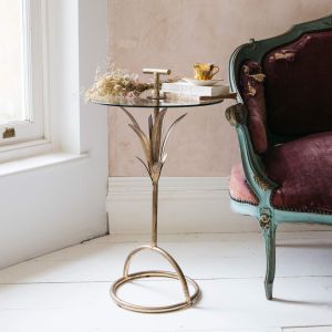 Gold Leaf Glass Table