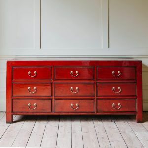 Lijang Red Chest of Drawers
