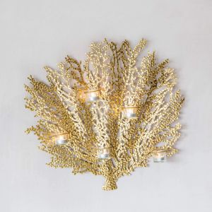 Gold Coral Candle Holder
