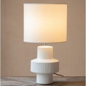 Alvaro Ivory Table Lamp with Linen Shade