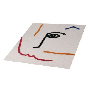 Abstract face print throw