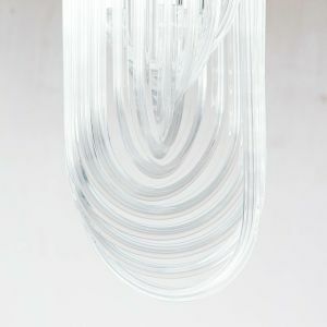 Medium Curved Glass Chandelier