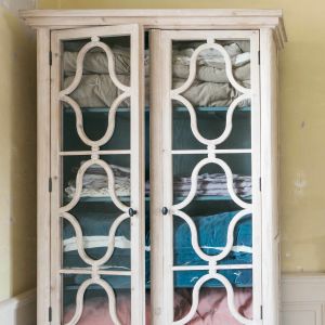 Tall Two Door Glazed Cabinet
