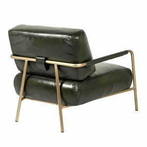 Quinn Dark Green Leather Club Chair