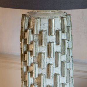 Grey Ceramic Table Lamp with Shade
