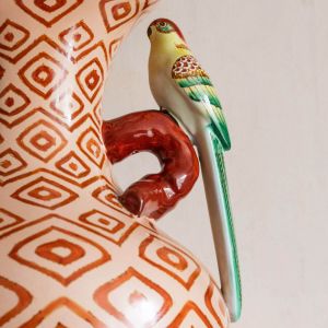 Parakeet Patterned Vase