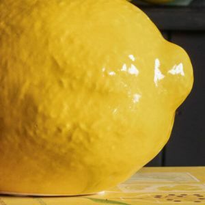 Yellow Ceramic Lemon Ornament