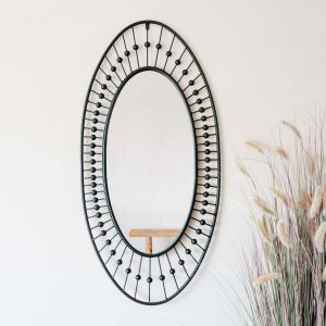 Black Pearl Oval Mirror
