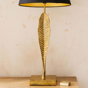Golden Leaf Lamp with Shade