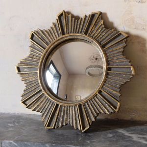 Convex Champagne Gold Halo Wall Mirror