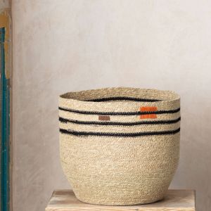 Striped Natural Basket