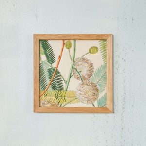 Framed Square Botanical Stems Print