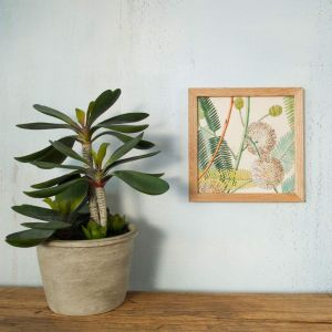 Framed Square Botanical Stems Print 