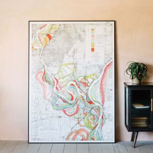 Large Framed Mississippi Great River Print