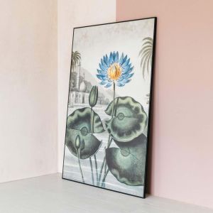 Extra Large Framed Blue Water Lily Print