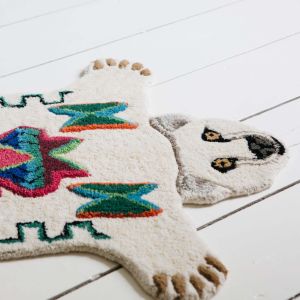 Small Aztec Polar Bear Rug