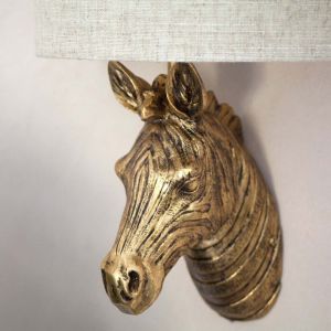Zebra Gold Wall Light With Shade