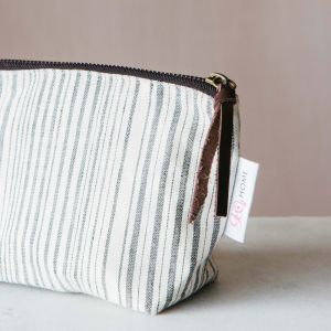 Annika Woven Stripe Small Wash Bag