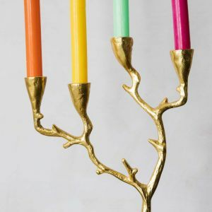 Gold Tree Candle Holder