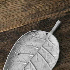 Silver Pear Leaf Dish
