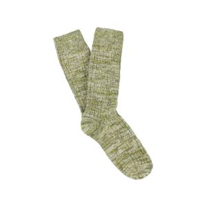 Green and Yellow Melange Socks