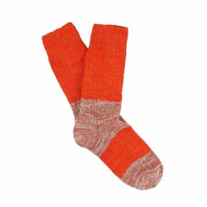 Orange and Pink Melange Socks