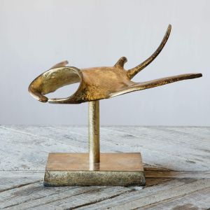 Brass Manta Ray on Stand