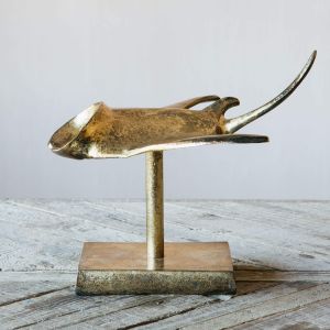 Brass Manta Ray on Stand