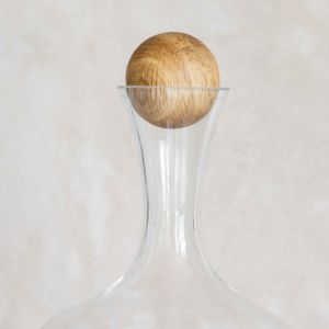 Red Wine Carafe with Oak Wood Stopper