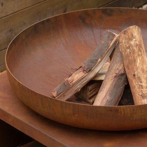 Fire Bowl and Wood Storage