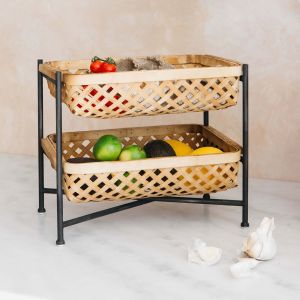 Bamboo Tray with Baskets