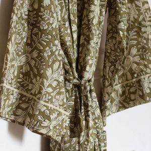 Mistic Olive Kimono Dressing Gown