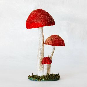 Red Triple Toadstool Decoration