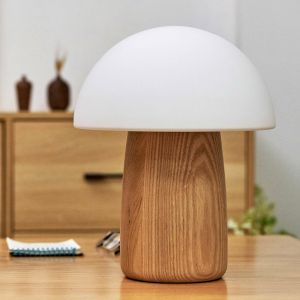 Walnut Mushroom Lamp 