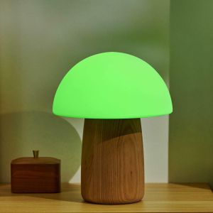 Walnut Mushroom Lamp 