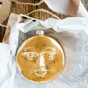 Gold Sun and Moon Decoration