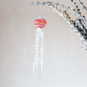 Pink Glass Beaded Jellyfish Decoration