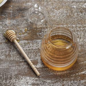 Glass Honey Pot With Dipper